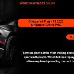 Chequered Flag - F1 2025 - Singapore Grand Prix - October 4, 2025